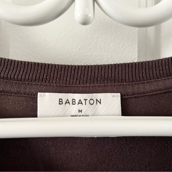 BABATON Brown Rose print 3/4 Sleeve Blouse | Size M - Picture 3 of 6